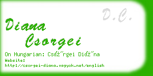 diana csorgei business card